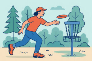 Frisbeegolfkengät metsäradalle – pito ja tuki