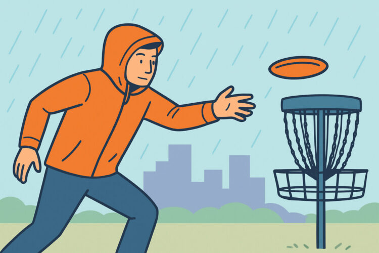 Sadetakki frisbeegolfiin – hengittävyys ja liikkuvuus